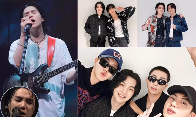 BTS tụ hội ở encore concert của SUGA, nam rapper khóc nức nở tại đêm cuối tour diễn