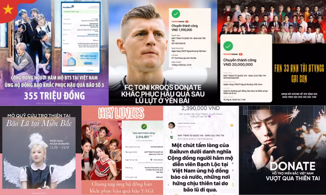 Hàng loạt fandom kêu gọi gây quỹ, san sẻ với bà con chịu ảnh hưởng bởi bão lũ