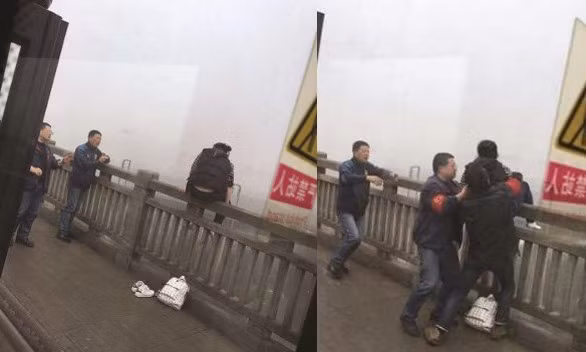 Màn giải cứu 'thót tim' của hai tài xế xe buýt.