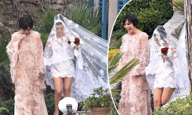 Bất ngờ trước ý tưởng tạo nên bộ váy cưới của Kourney Kardashian từ nhà mốt Dolce & Gabbana