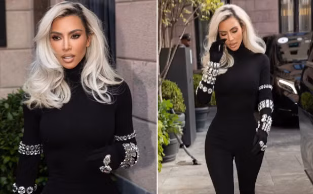 Kim Kardashian diện đồ bó sát khoe eo siêu nhỏ, nhuộm màu tóc gợi nhớ đến Marilyn Monroe