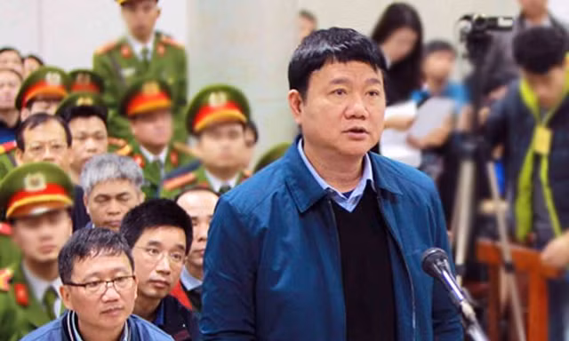Ông Đinh La Thăng tại phiên tòa sơ thẩm.