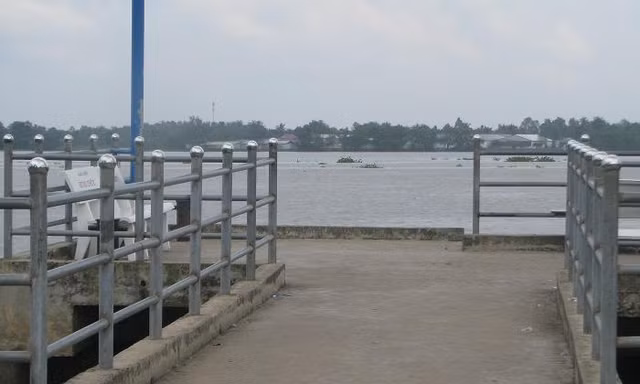 Hiện trường nơi em P. đuối nước.