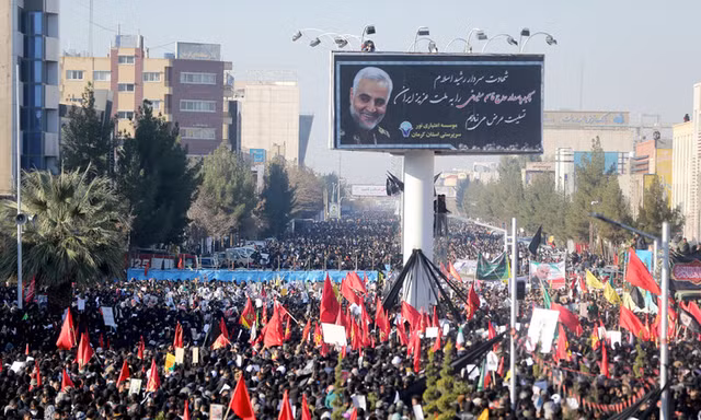 Tang lễ Tướng Soleimani ngày 7/1. Ảnh: Fars News