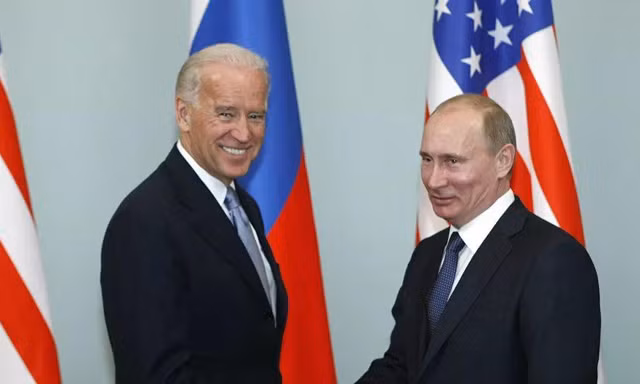 Hai ông Joe Biden và Vladimir Putin. Ảnh: AP