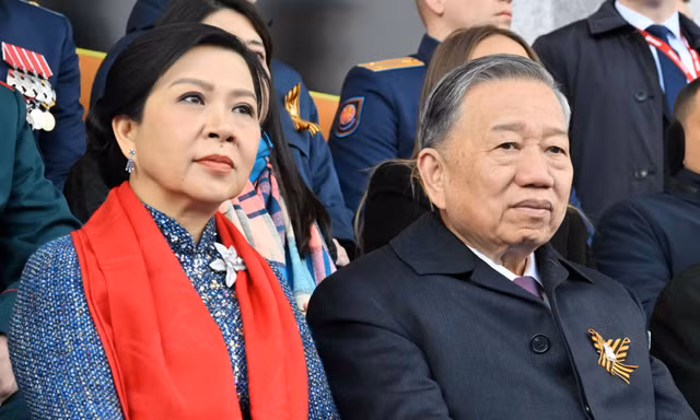 Tổng Bí thư Tô Lâm cùng các lãnh đạo quốc tế dự lễ duyệt binh mừng Ngày Chiến thắng tại Nga