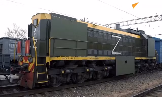 Xem đoàn tàu bọc thép Baikal của Nga lăn bánh ở Ukraine