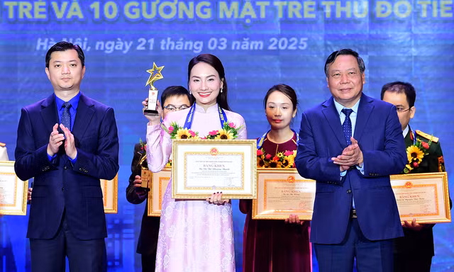 Diễn viên Bảo Thanh và nữ phó giáo sư trẻ nhất Việt Nam được tuyên dương Gương mặt trẻ Thủ đô tiêu biểu 2024