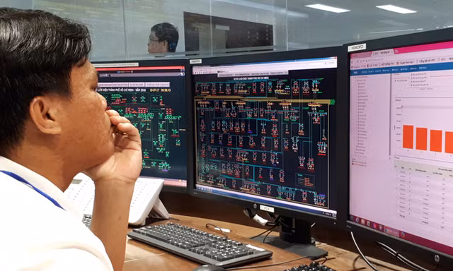 Trung tâm điều khiển từ xa của Tổng công ty Điện lực TPHCM.