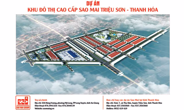 Dự án Khu đô thị cao cấp Sao Mai Triệu Sơn - Thanh Hóa.