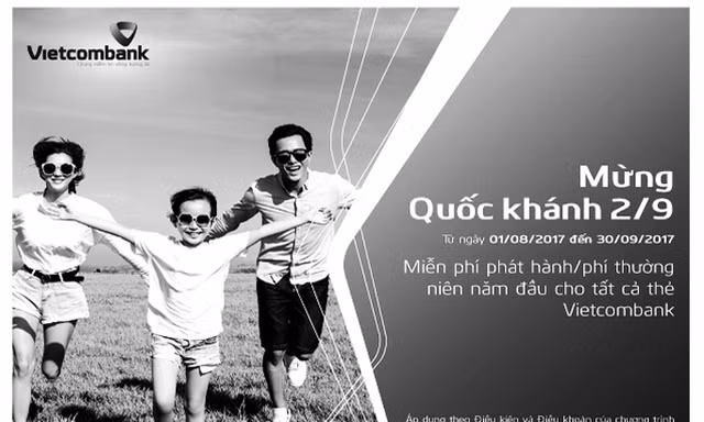 Vietcombank ưu đãi các chủ thẻ nhân dịp 2/9