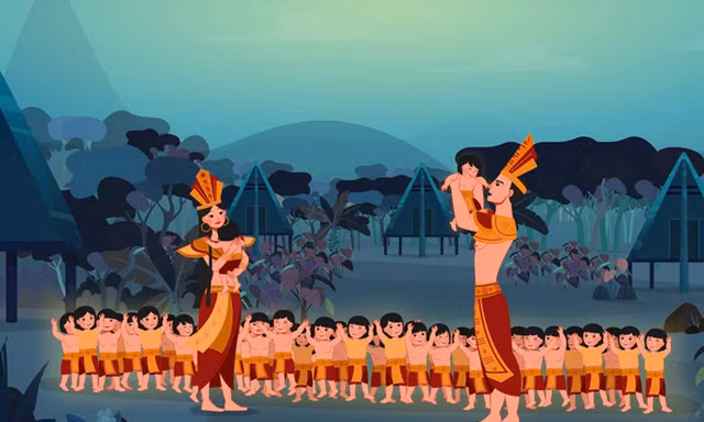 Cảnh phim Con Rồng cháu Tiên.