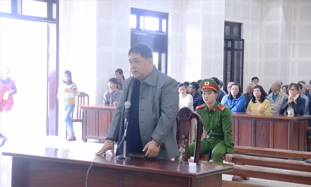 Bị cáo Đào Tấn Cường tại phiên tòa. Ảnh: Nguyễn Thành.