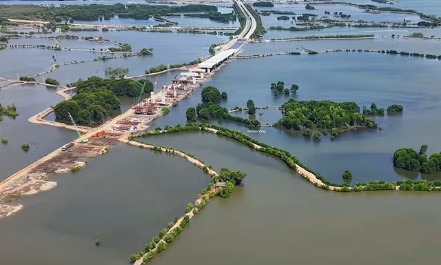 Cầu Phước An có nhịp chính dài nhất Đông Nam Á dần thành hình
