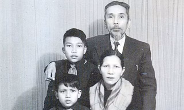 Học giả Phan Khôi và gia đình. Ảnh: tư liệu 