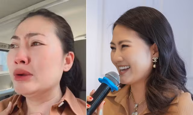 Ngọc Lan vui vẻ trong cuộc gặp gỡ báo chí và khóc trong buổi livestream.