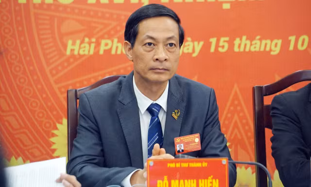 Ông Đỗ Mạnh Hiến - Phó Bí thư Thành ủy Hải Phòng. Ảnh: Tư liệu