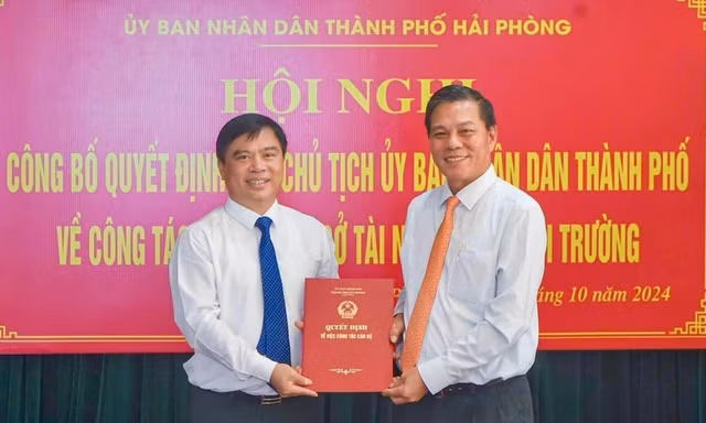 Hải Phòng có tân Giám đốc Sở Tài nguyên Môi trường