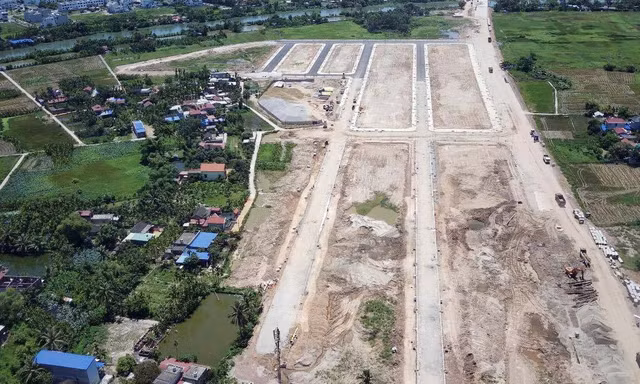Toàn cảnh hợp phần Khu tái định cư nằm trong Dự án Xây dựng cải tạo đường 359 huyện Thủy Nguyên, TP Hải Phòng.