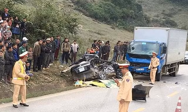 Hiện trường vụ tai nạn.