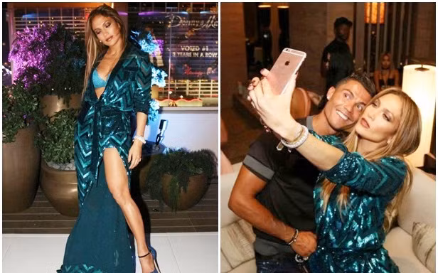 Jennifer Lopez mặc táo bạo, thân mật bên CR7 trong tiệc sinh nhật