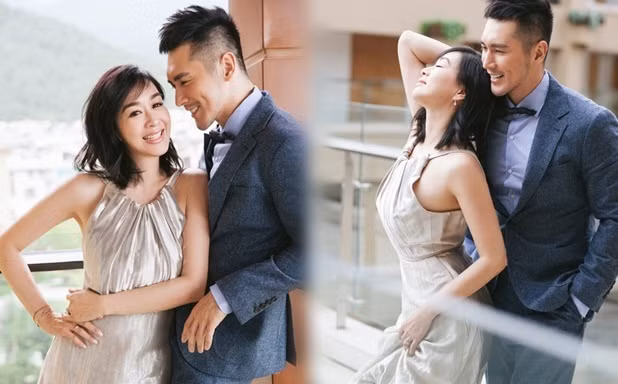Mỹ nhân gốc Việt Chung Lệ Đề gợi cảm bên chồng trẻ kém 12 tuổi