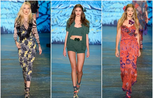 Váy áo miền nhiệt đới rực rỡ của Anna Sui xuân hè 2016