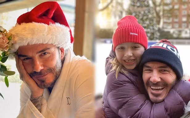 Bà Becks đăng ảnh chồng David Beckham hóa ông già Noel gây 'sốt'