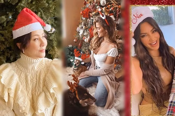 Chị em Kim Kardashian và dàn sao Âu, Á tưng bừng không khí Noel
