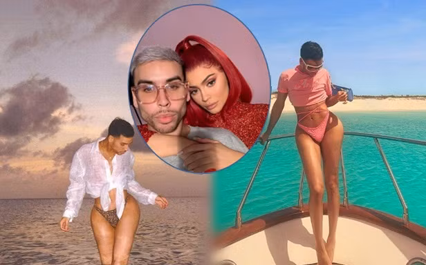 Dân mạng bất ngờ với thợ trang điểm nóng bỏng của em gái Kim Kardashian