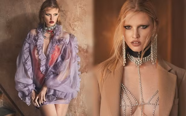 Mỹ nhân 'ngực khủng' Lara Stone táo bạo quyến rũ hút hồn
