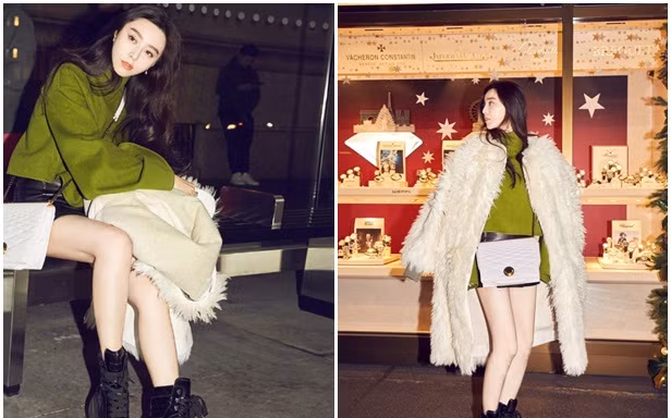 Phạm Băng Băng xinh đẹp dạo phố đêm Giáng sinh