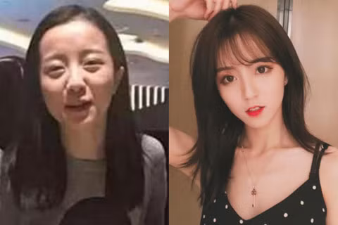 Cô gái trông như người khác khi lộ ảnh chưa trang điểm