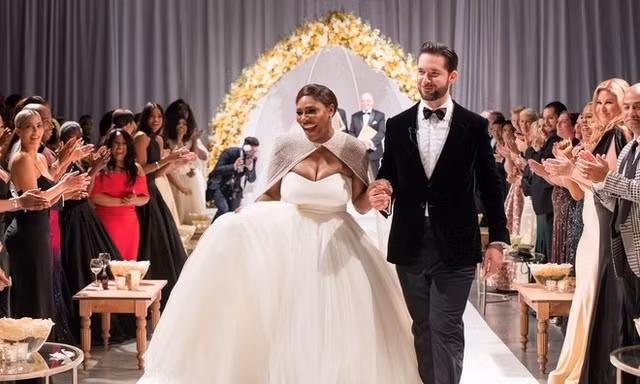 ‘Nữ hoàng quần vợt’ Serena Williams lộng lẫy trong đám cưới cổ tích