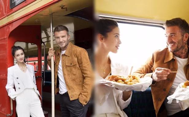 Angelababy gặp gỡ David Beckham ở London