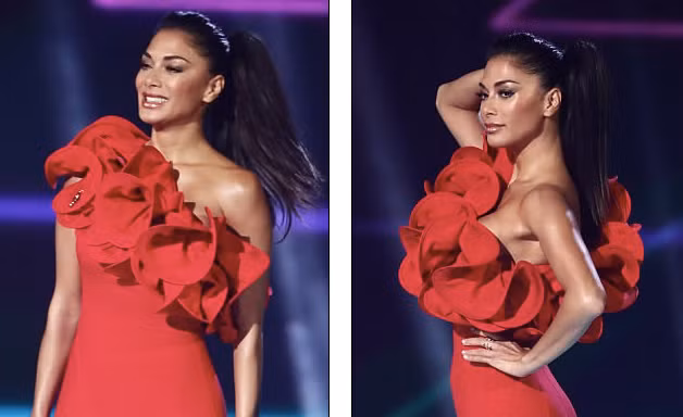Giọng ca Mỹ Nicole Scherzinger bốc lửa với đầm đỏ ôm sát tôn đường cong