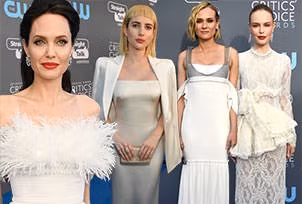 Angelina Jolie trẻ trung rạng rỡ, đẹp nhất dàn mỹ nhân đầm trắng