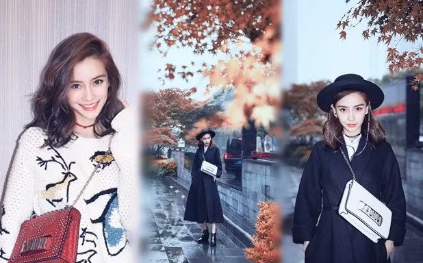 ‘Cô gái mùa đông’ Angelababy sành điệu với loạt túi hiệu đắt đỏ