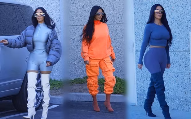 Loạt trang phục bó sát khiến Kim Kardashian như quả bóng căng phồng