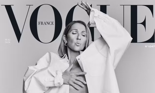 Celine Dion để ngực trần trên tạp chí 