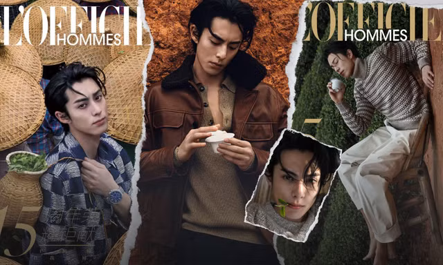 Vương Hạc Đệ khoe cơ bụng trên bìa L’Officiel Hommes, tạo thành tích ấn tượng