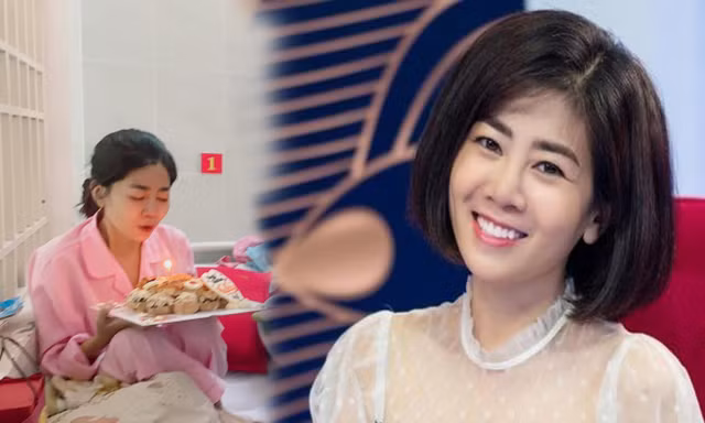 Mai Phương thổi nến đón sinh nhật trên giường bệnh