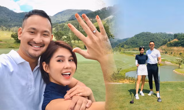 Điều ít biết về hôn phu cao như tài tử, là giám đốc học viện golf của MC Thu Hoài