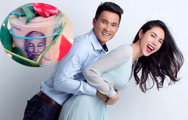 Thủy Tiên cười 'như được mùa' với cục tiền Công Vinh tặng sinh nhật