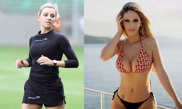 Ngất ngây ngắm nữ trọng tài từng là người mẫu siêu vòng một 