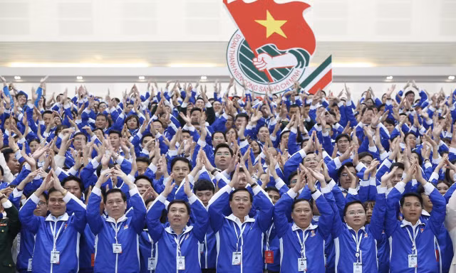 Các đại biểu tại Đại hội đoàn toàn quốc lần thứ XI, nhiệm kỳ 2017-2022.