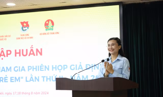 Gần 300 thiếu nhi tập làm đại biểu phiên họp giả định Quốc hội trẻ em