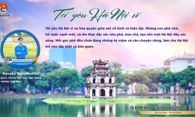 Bạn trẻ hào hứng với trào lưu 'Tôi yêu Hà Nội vì…'