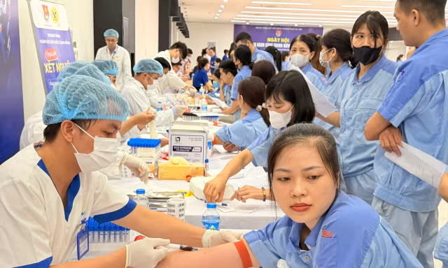 Hàng trăm công nhân được khám bệnh miễn phí