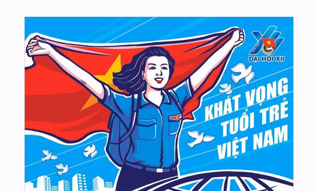 9 bức tranh cổ động xuất sắc về Đại hội Đoàn toàn quốc lần thứ XII